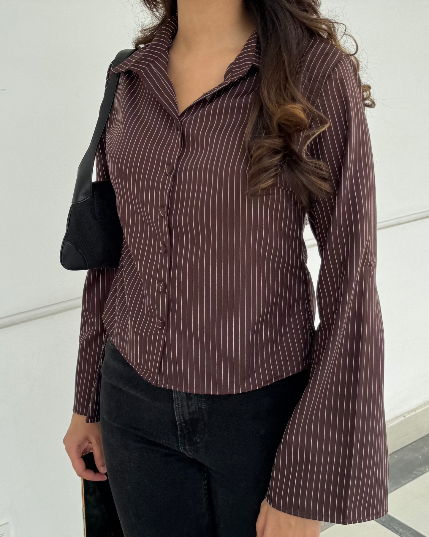 Brown Pinstripe Buttondown