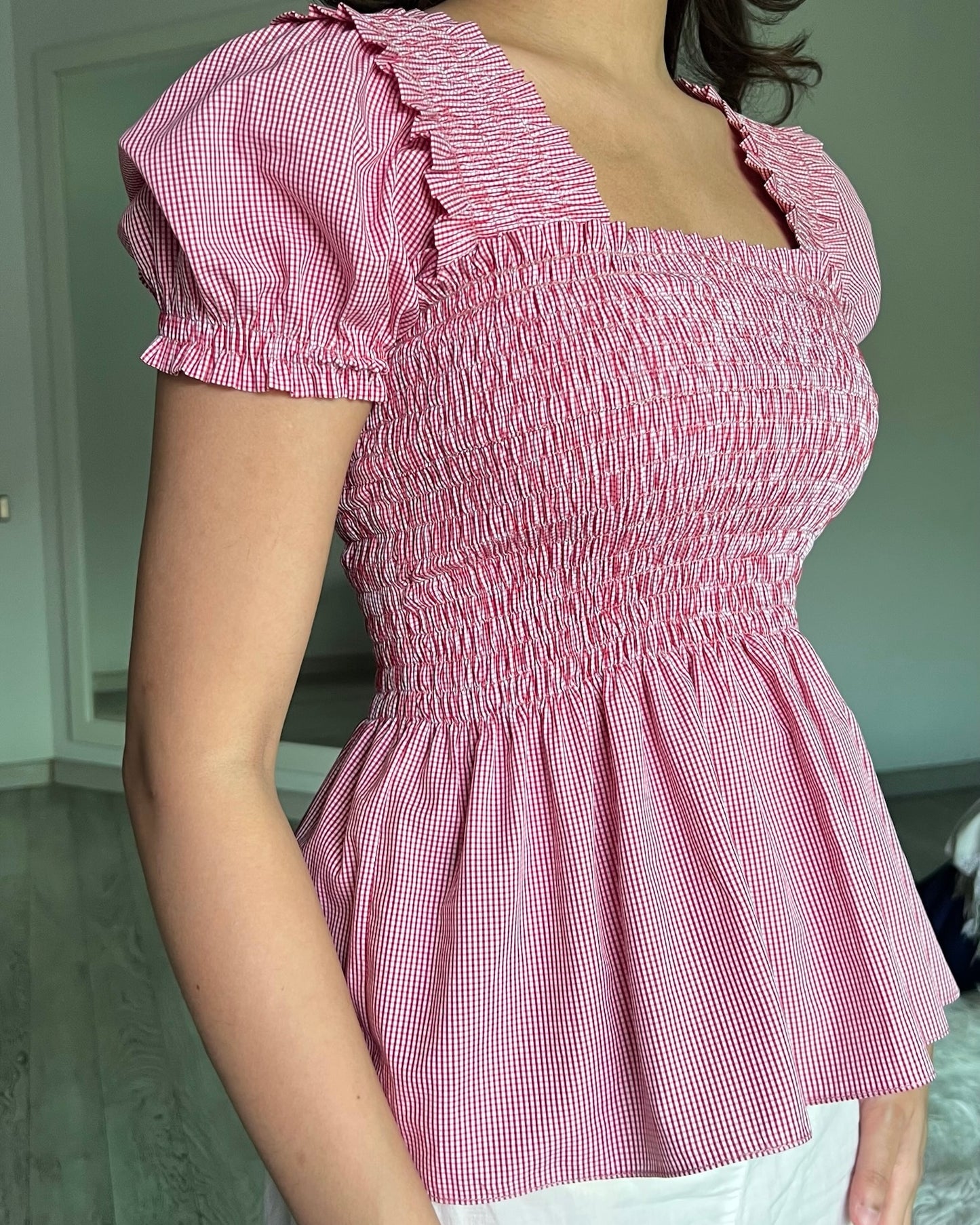 Red Gingham Top