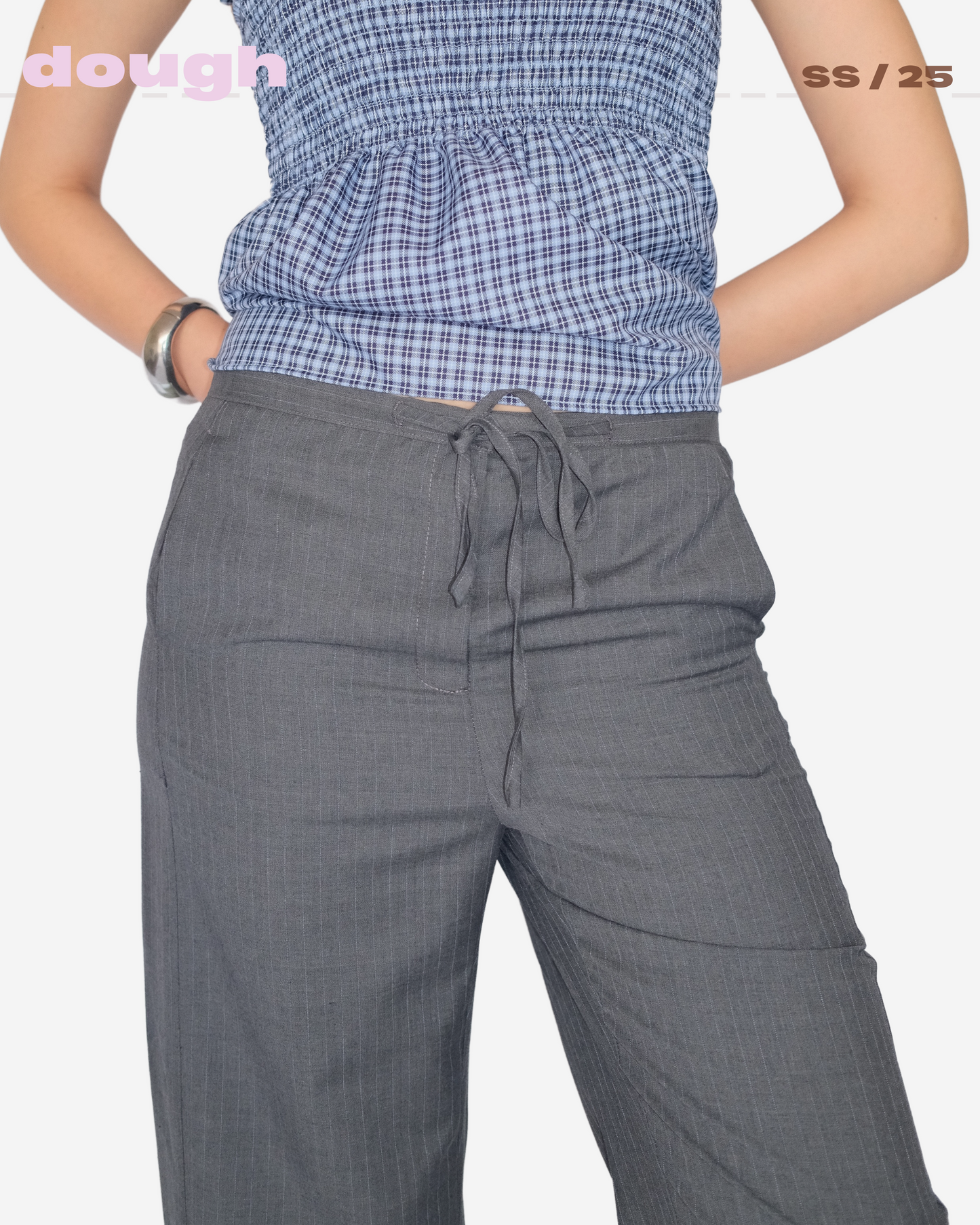 Grey Pinstripe Pants