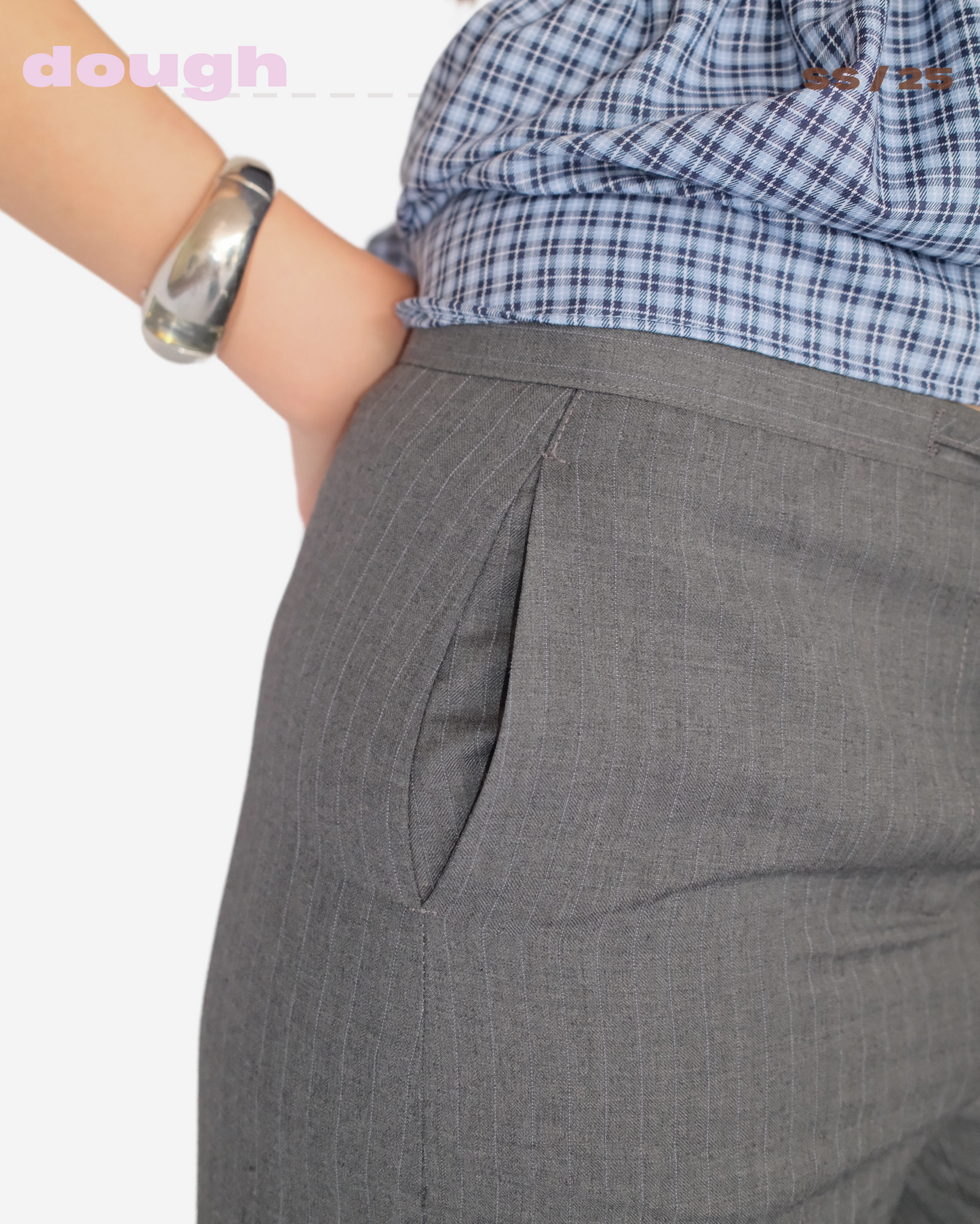 Grey Pinstripe Pants