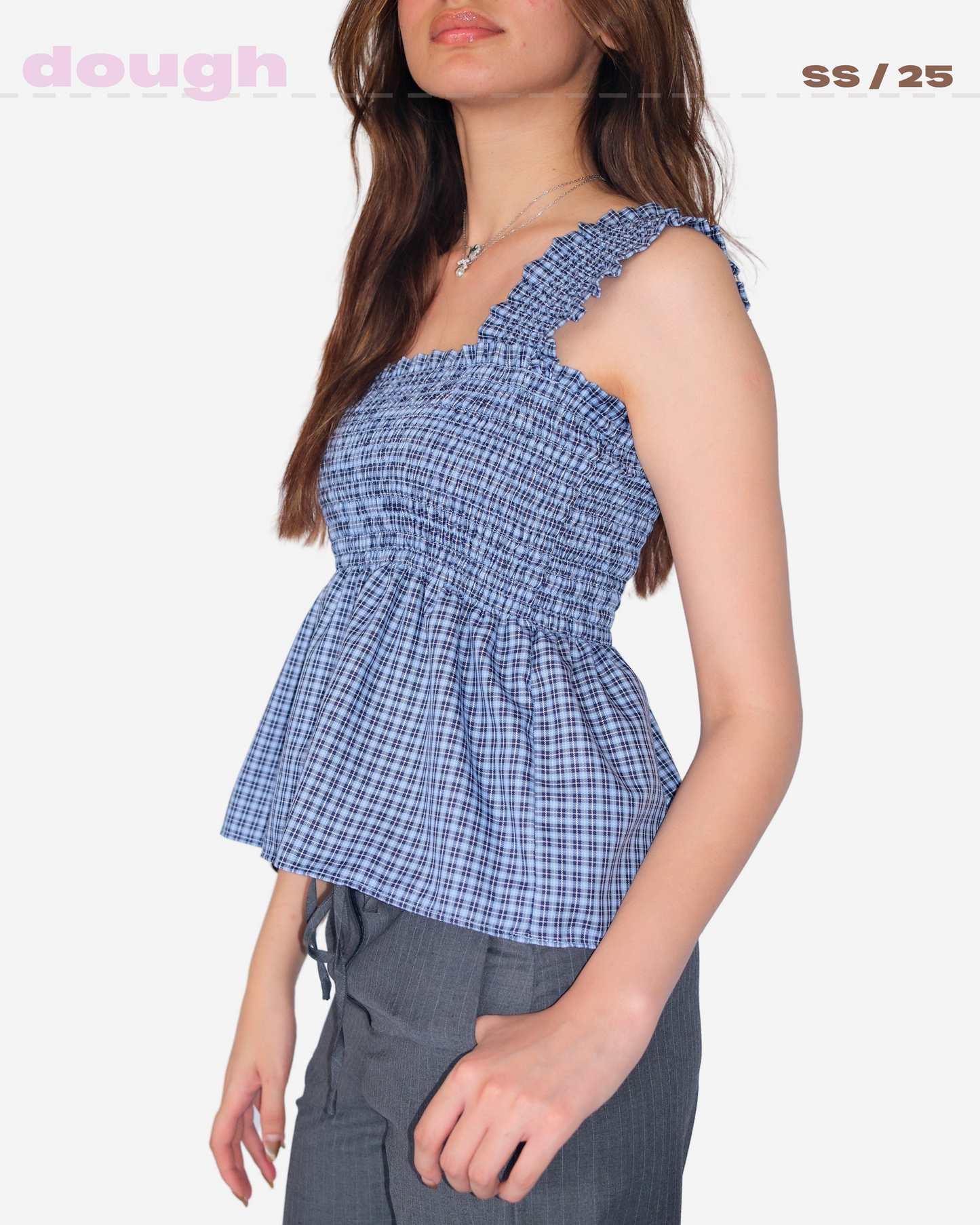 Blue Gingham Top