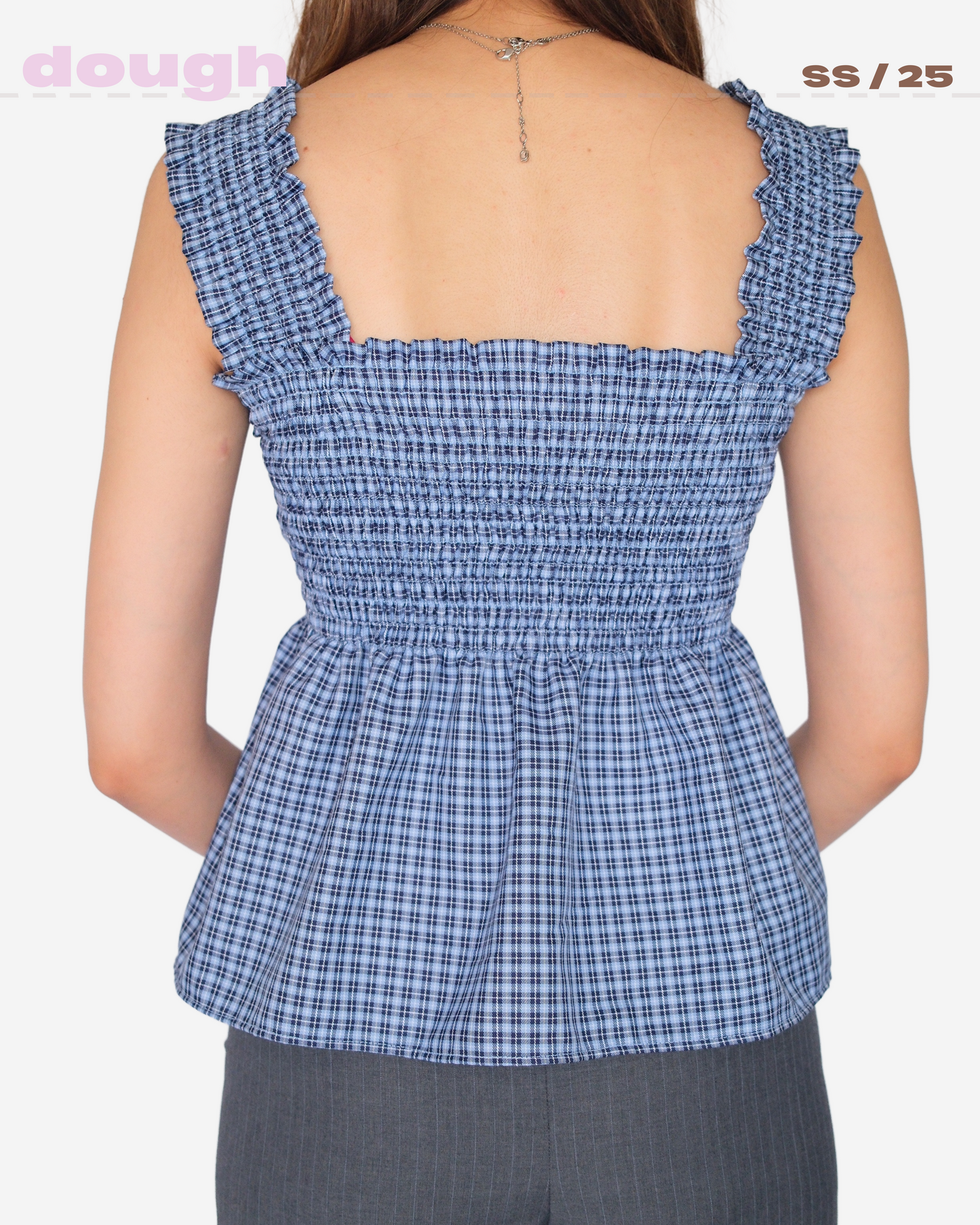 Blue Gingham Top