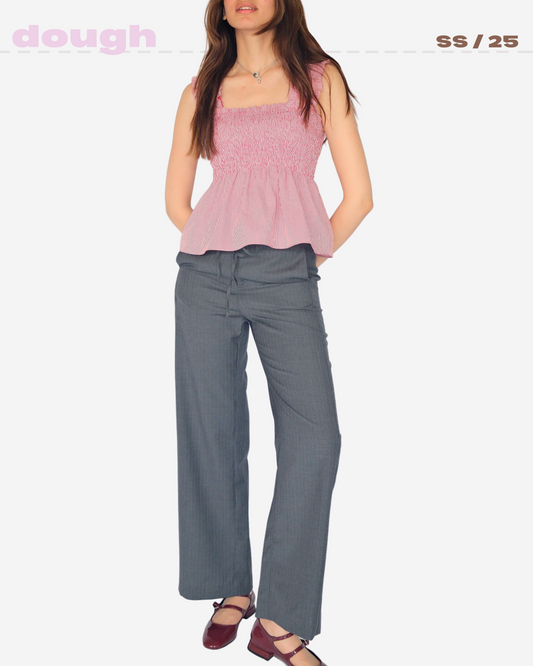 Grey Pinstripe Pants